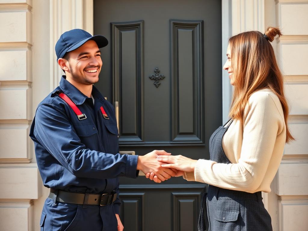 Client satisfait après intervention Plombier Legrand